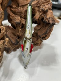 Image 3 of JC Glide Baits V- Notch  Blueback and Chartreuse Gizzard V9