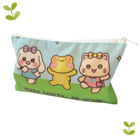 Image 2 of "Happy Hearts, No Drama" Cute Friends Zipper Bag