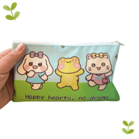 Image 3 of "Happy Hearts, No Drama" Cute Friends Zipper Bag