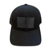 Image 3 of FDT Flag Leather Patch Trucker Hat - Anti-trump