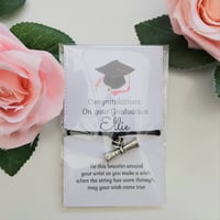 Image 2 of Graduation Gift, Personalised Graduation Gift, Graduation Wish Bracelet