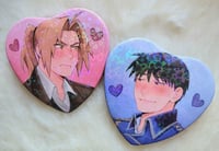 Heart Shaped Roy + Ed Buttons