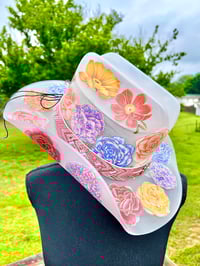 Image 1 of Colorful Frosted Acrylic Cowboy Hat