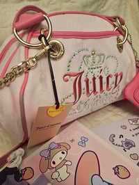 Image 1 of Juicy Couture Dreamy Satchel Meets Kuromi & Melody Bundle 