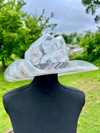 Image 2 of Black and White Frosted Acrylic Cowboy Hat