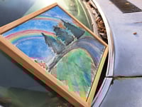 Image 2 of "Okeana Double Rainbow" Original Watercolor Painting by Sandy Tyler 