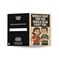 Image 4 of Fighting Siblings - Greeting card