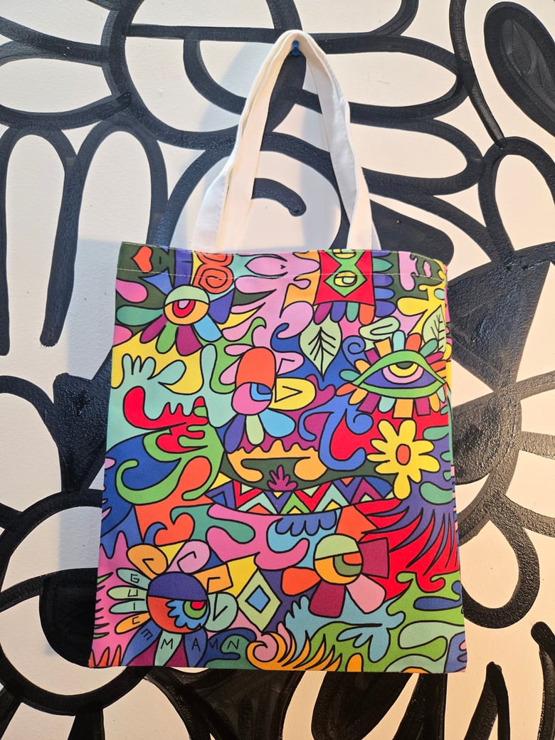 Image of Guice Geometric Rainbow Tote Bags
