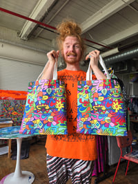 Image 2 of Guice Geometric Rainbow Tote Bags