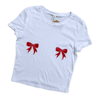 Image 1 of bow-bie baby tee