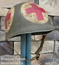 Image 3 of WWII US Army Helmet, 4-Panel Medic. M1 Type Helmet.