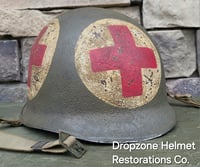 Image 7 of WWII US Army Helmet, 4-Panel Medic. M1 Type Helmet.