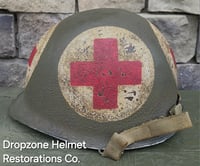 Image 2 of WWII US Army Helmet, 4-Panel Medic. M1 Type Helmet.