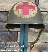 Image 5 of WWII US Army Helmet, 4-Panel Medic. M1 Type Helmet.