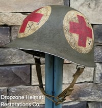 Image 1 of WWII US Army Helmet, 4-Panel Medic. M1 Type Helmet.