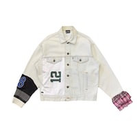 Image 1 of HC Upcycled Jersey Denim Jacket