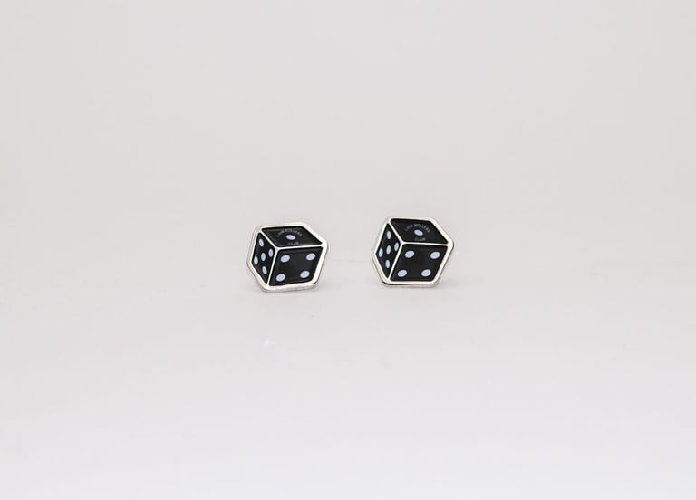 LRC - DICE LAPEL PIN - BLK/CHROME (2PK)