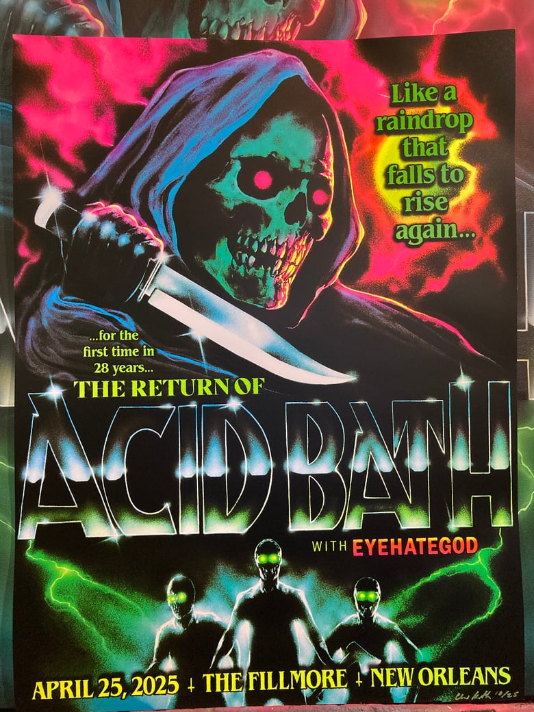 Image of Acid Bath April 25th concert poster 