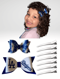Image 2 of Hair Bow | Dodgers