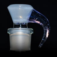 Image 1 of LIGHT BLUE SATIN? / PURPLE SPARKLE 18MM SLIDE