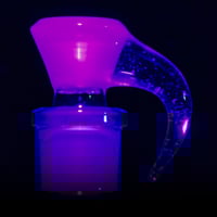 Image 2 of LIGHT BLUE SATIN? / PURPLE SPARKLE 18MM SLIDE