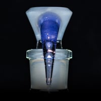 Image 3 of LIGHT BLUE SATIN? / PURPLE SPARKLE 18MM SLIDE