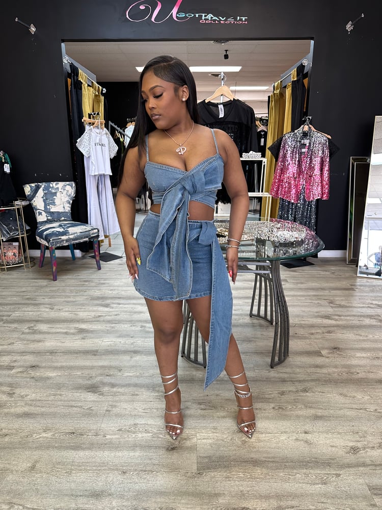 Image of Denim & Bows Set