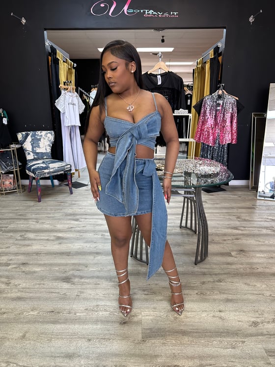 Image of Denim & Bows Set