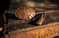 Image 2 of Original Tom Fugle Marijuana Copper Belt Buckle