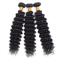 Image 3 of Super Virgin Deep Wave Hair Bundle Deals Mink Brazilian human Hair  300G