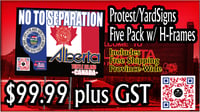 Image 2 of No To Separation- Alberta Turtle Island Canada Five Signs