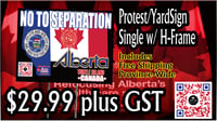 Image 4 of  No To Separation Alberta Turtle Island Canada Sign