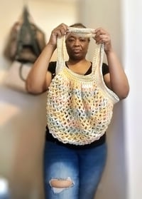 Image 3 of Sunburst Harvest Chunky Market Tote – Bold, Handmade Texture in Every Stitch