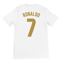 Image 3 of Ronaldo 'GOAT' T-Shirt (with printing on back)