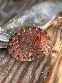Image 1 of Original DAVE MANN/ Tom Fugle Planet in Space Leather Buckle