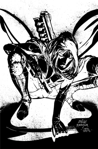 Image of RAGETALITY RED WINTER #2 NEGATIVE FOIL Spidey 1 HOMAGE COVER