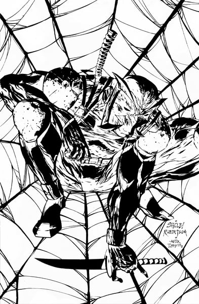 Image of RAGETALITY RED WINTER #1 NEGATIVE FOIL Spidey 1 HOMAGE COVER