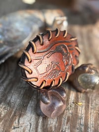 Image 3 of Original Tom Fugle "Lovers" Leather Belt Buckle