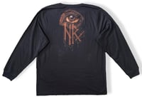 Image 2 of “DEAD INSIDE” CUSTOM BLEACH PAINTED LONG SLEEVE T-SHIRT LARGE
