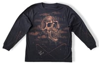 Image 1 of “DEAD INSIDE” CUSTOM BLEACH PAINTED LONG SLEEVE T-SHIRT LARGE