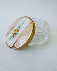 Image 1 of Vintage Floral Powder Jar