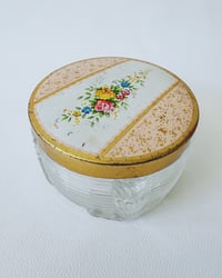 Image 3 of Vintage Floral Powder Jar