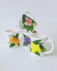 Image 5 of 1980's Porcelain Fruit Mugs (set of 4)