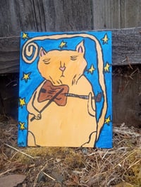 Image 12 of Orange Cat Playing Fiddle 
