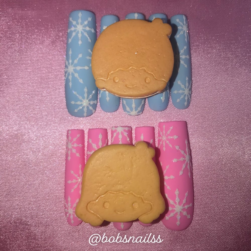 Image of RTS Size XS Bobs Nails Sizing XXL Square Twin Star Cookie Set