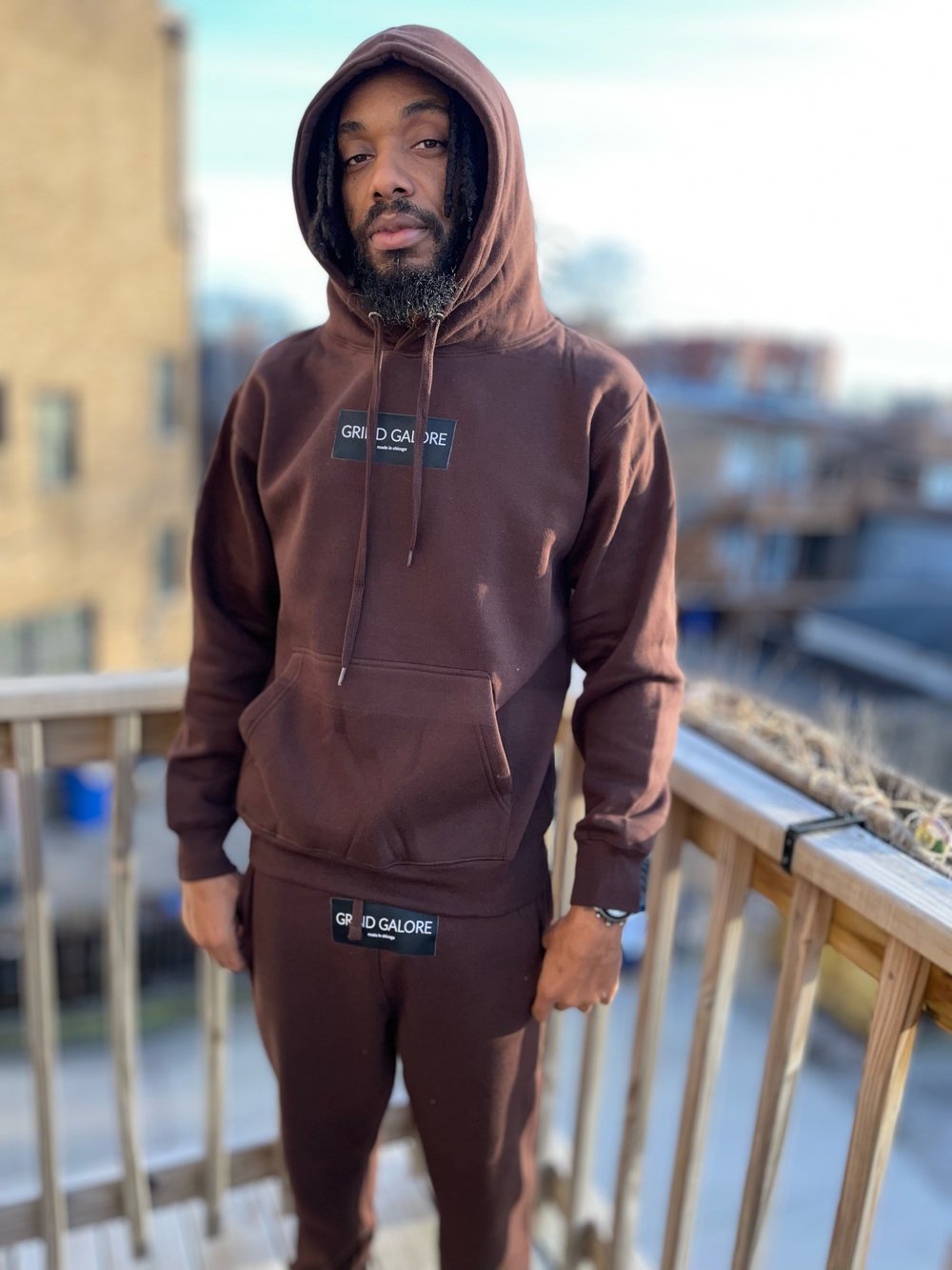 Image of Mens jogger Set (Brown)