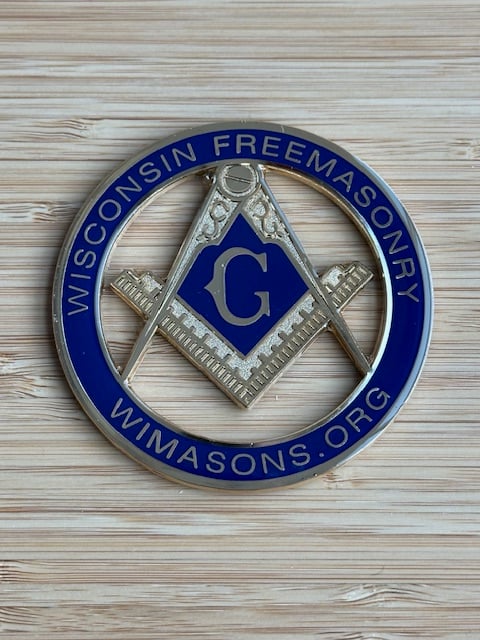 Image of NEW Wisconsin Freemasonry Auto Emblem