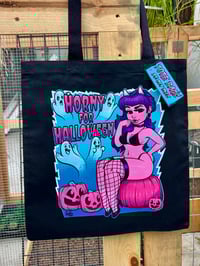 Image 1 of Horny for Halloween (tote bag)