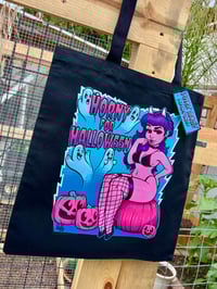 Image 2 of Horny for Halloween (tote bag)