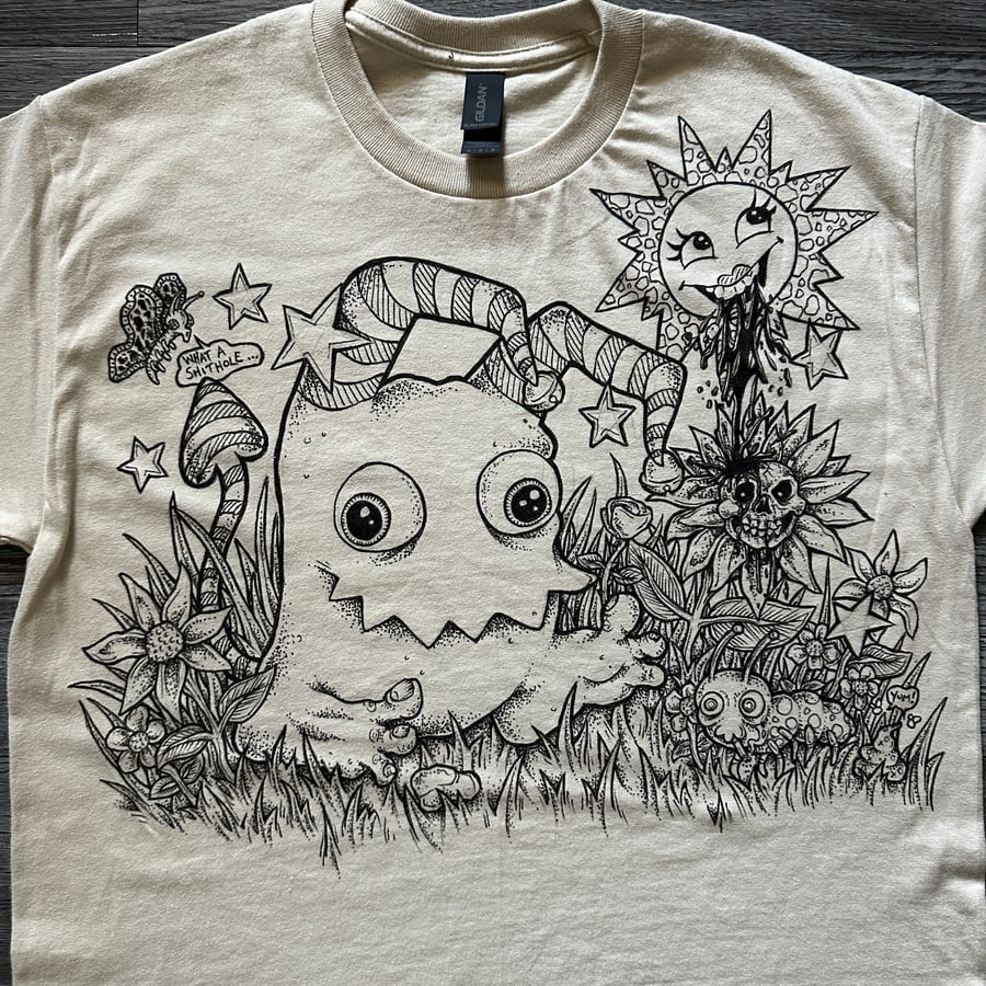 Image of "Charlie Chomps" - MEDIUM Hand-Drawn T-Shirt w/ Label